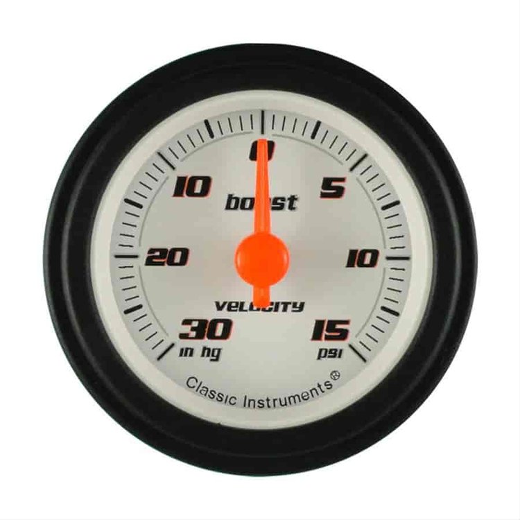 Boost Gauge Velocity White Style