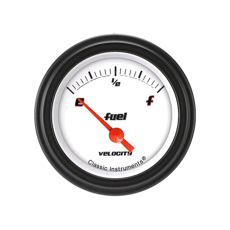 Velocity White Series Fuel Gauge 2-1/8" Electrical