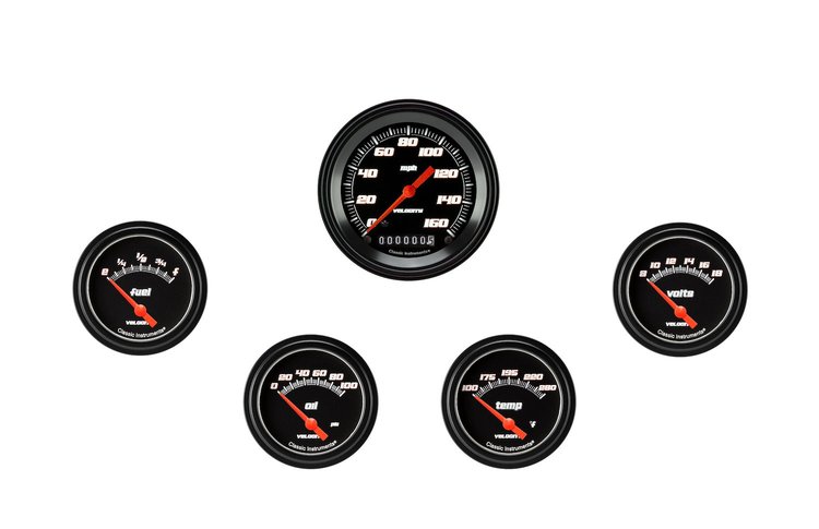 VS200BBLF Velocity Black Five Gauge Set 200