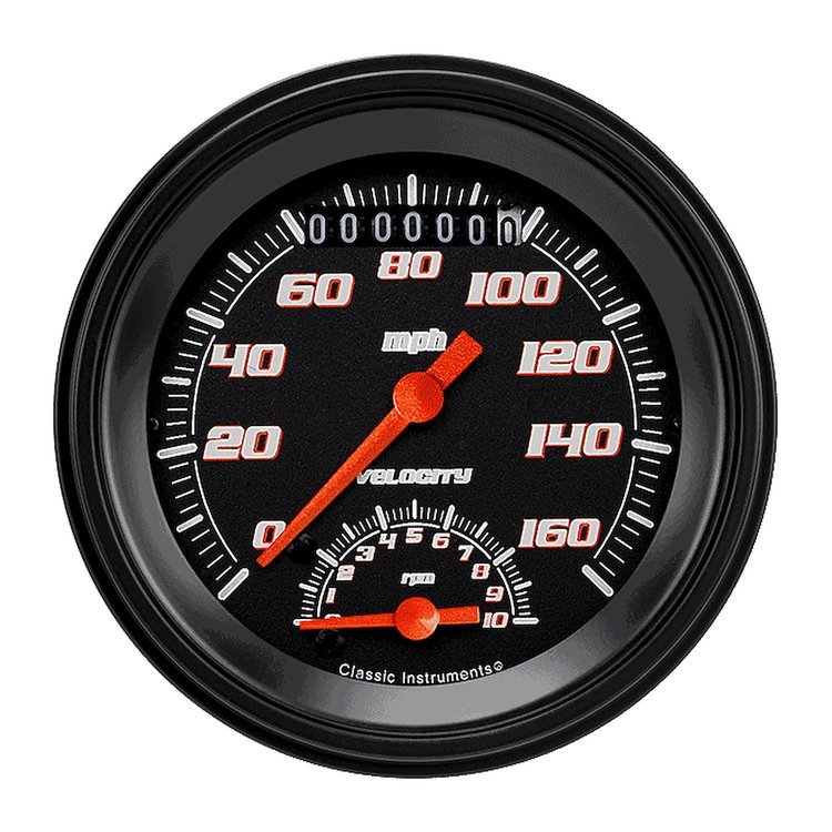 Ultimate Speedometer/Tachometer Combo Velocity Black Style