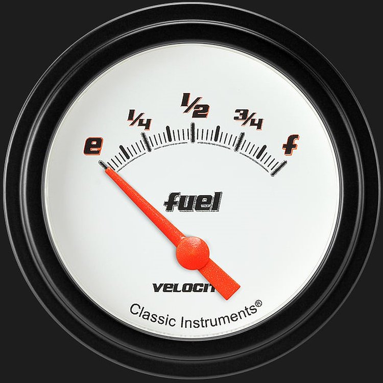 Velocity White w/ Black Bezel 2 ? Fuel 75-10ohm Short Sweep