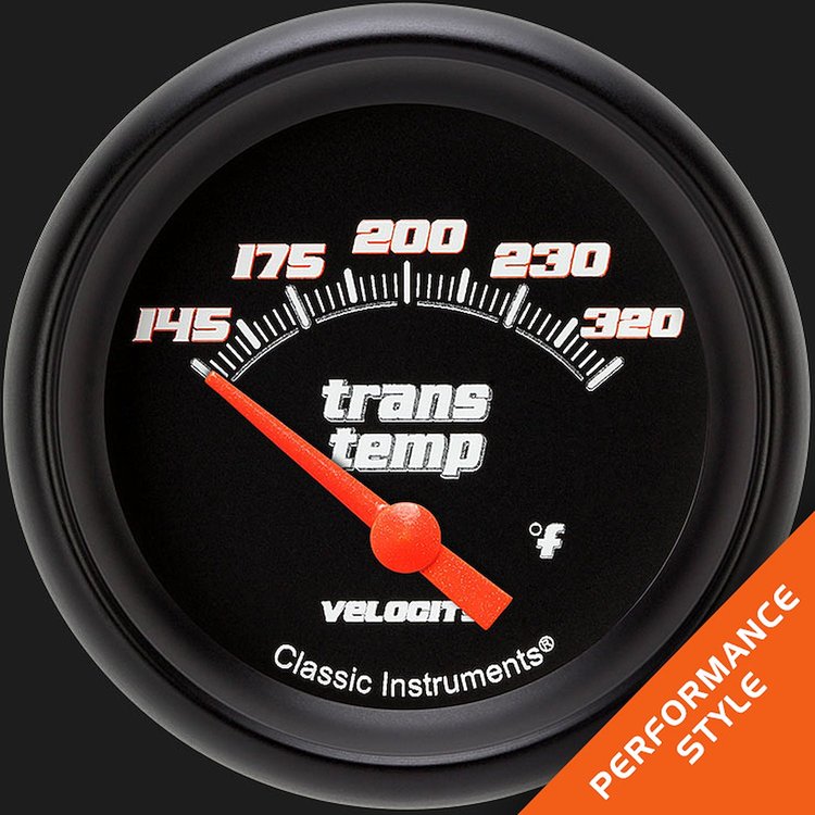 VS227BBPF Velocity Black 2 5/8in. Transmission Temperature Gauge