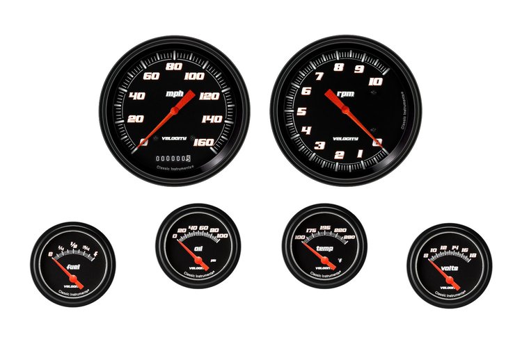 VS251BBLF Velocity Black Six Gauge Set 251