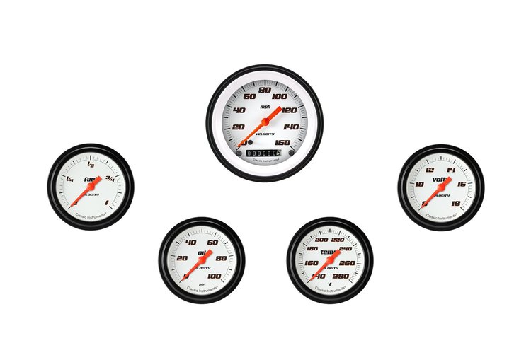 VS300WBLF Velocity White Five Gauge Set 300