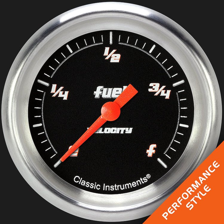 VS309BAPF Velocity Black 2 5/8in. Fuel Gauge