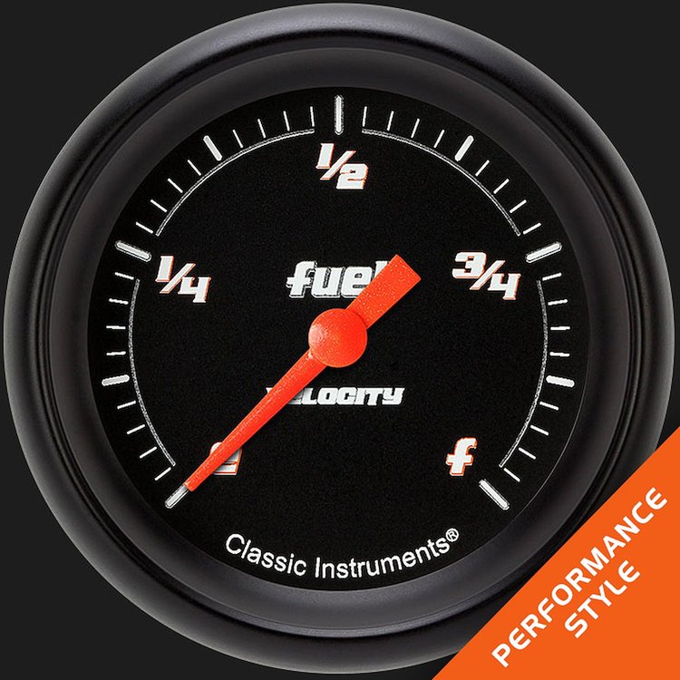 VS309BBPF Velocity Black 2 5/8in. Fuel Gauge