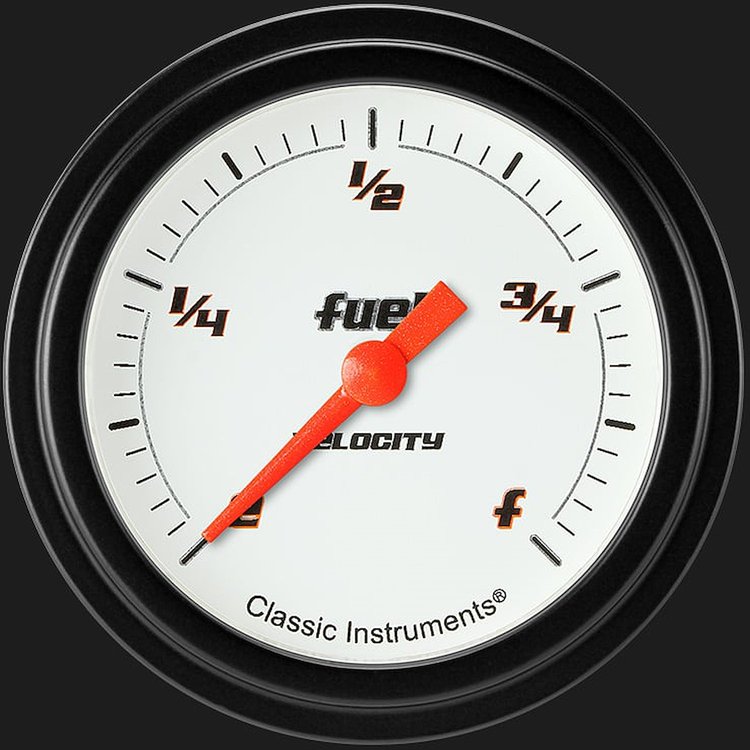 Velocity White w/ Black Bezel 2 ? Programmable Fuel Full Sweep