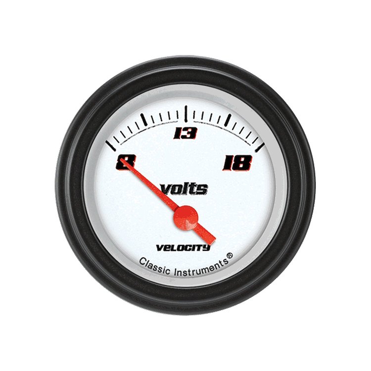 Velocity White Series Voltmeter 2-1/8" Electrical