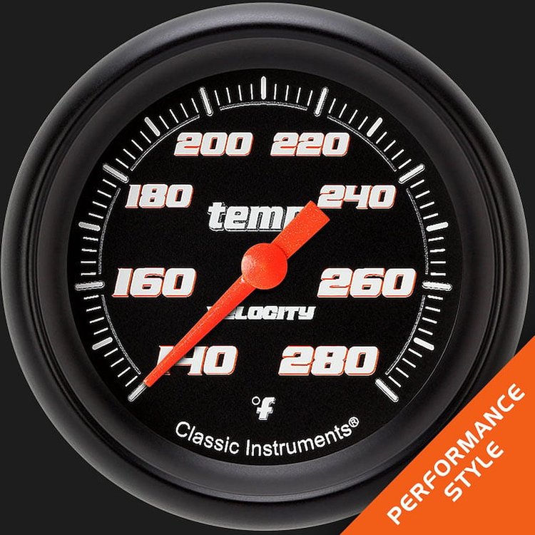 Velocity Black w/ Black Bezel 2 ? Coolant Temp Full Sweep Includes Temp Sender