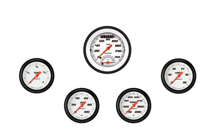 VS335WBLF Velocity White Five Gauge Set 335
