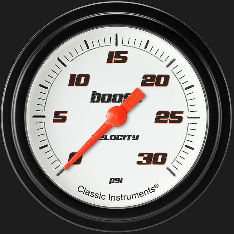 Velocity White w/ Black Bezel 2 ? Boost 30psi Electric Full Sweep