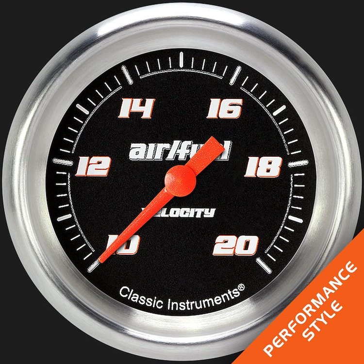 VS394BAPF Velocity Black 2 5/8in. Air Fuel Ratio Gauge