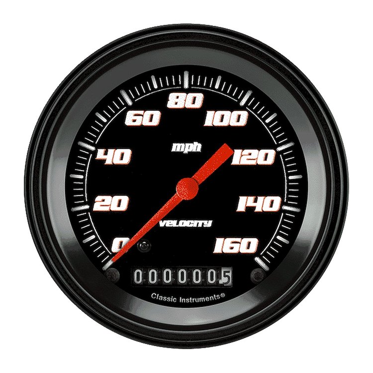 Velocity Black Series Speedometer 3-3/8" Electrical