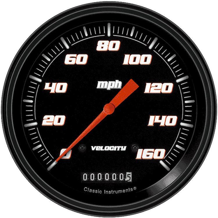 Velocity Black Series Speedometer 4-5/8" Electrical