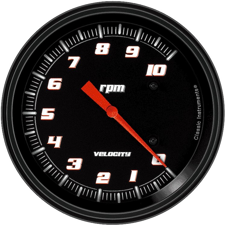 VS71BBLC Velocity Black 5in. Tach 10K