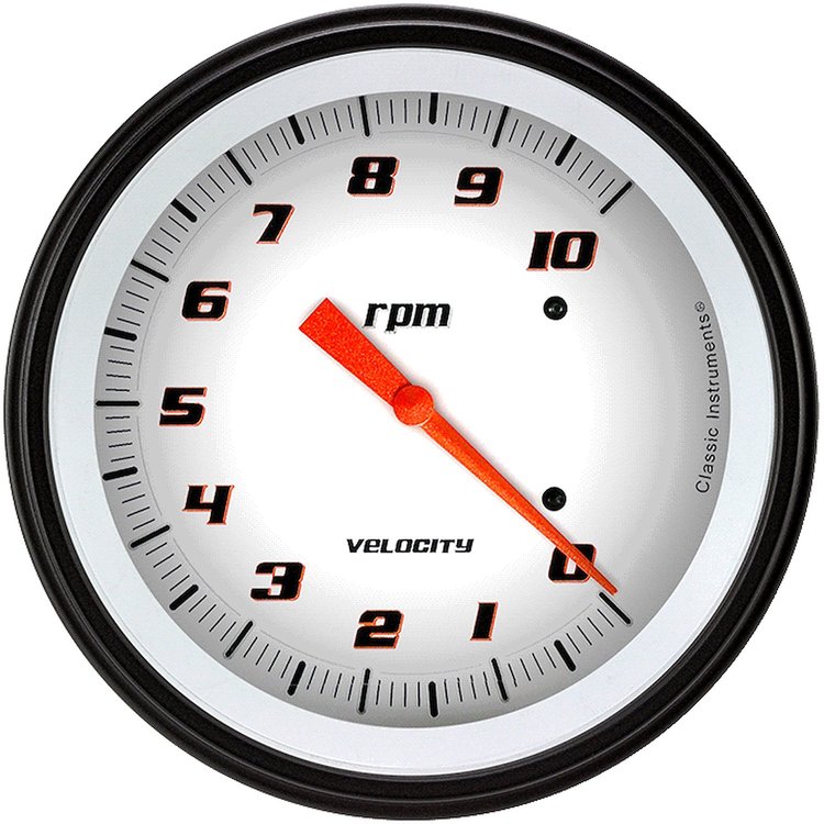 Velocity White Series Tachometer 4-5/8" Electrical
