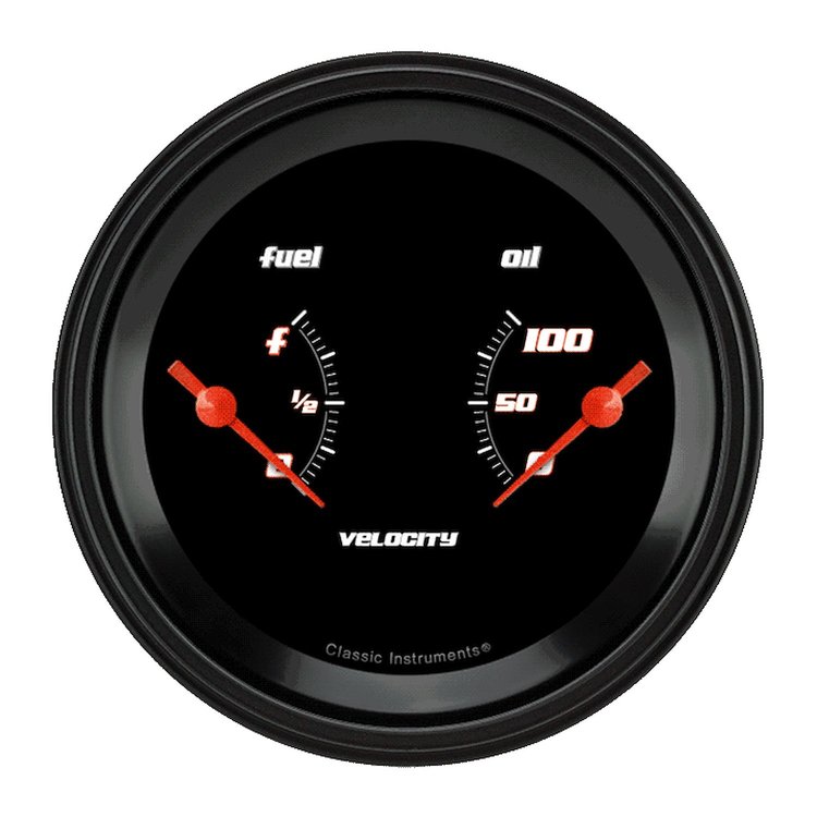 Velocity Black Series Dual Gauge 3-3/8" Electrical Includes: