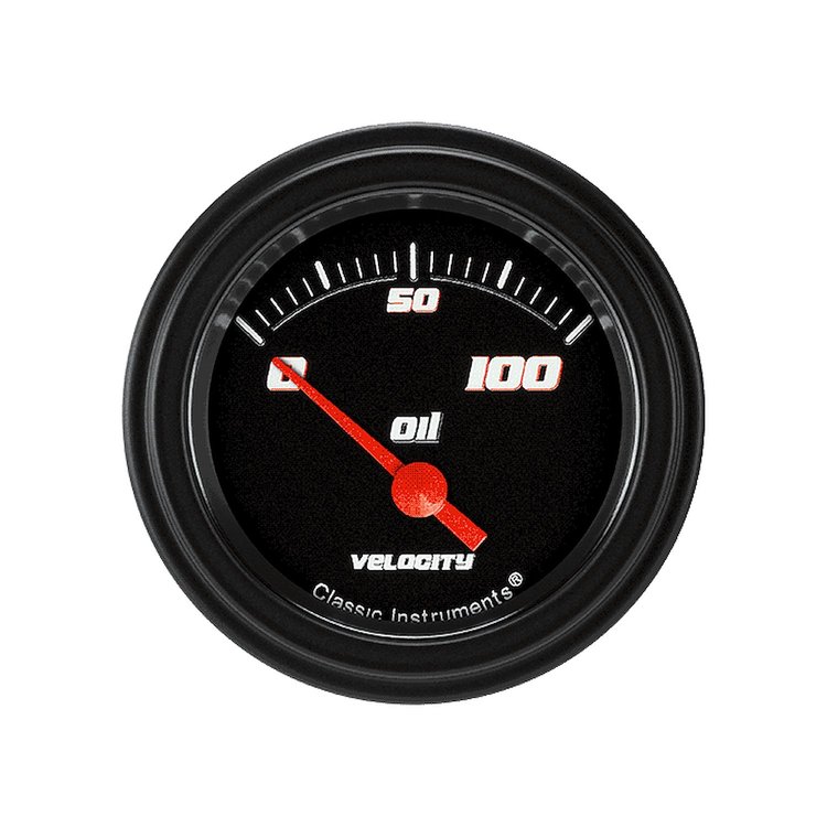 Velocity Black Series Oil Pressure Gauge 2-1/8" Electrical