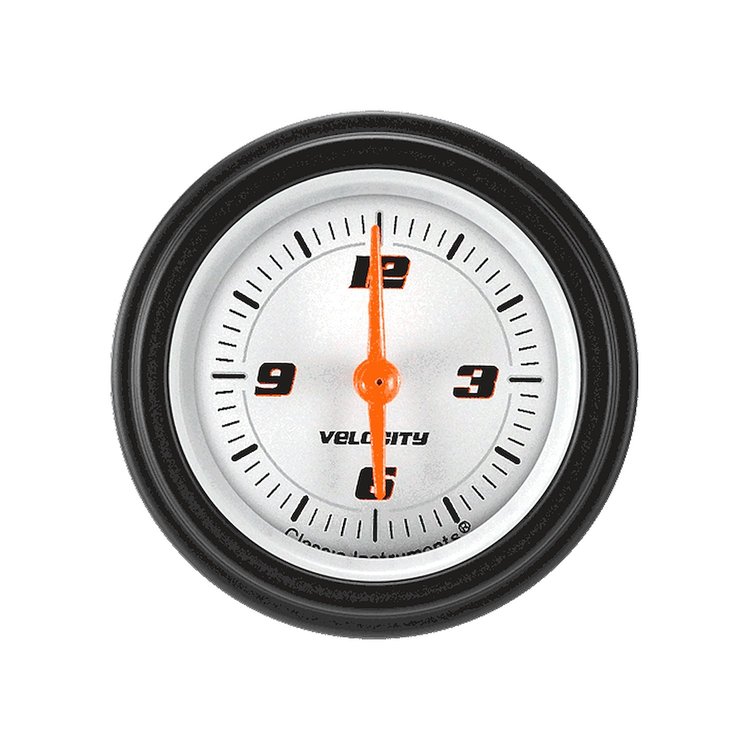 Velocity Series White Clock 2-1/8" Electrical