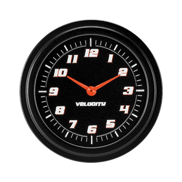 VELOCITY 2 5/8IN CLOCK BL