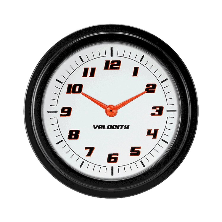 VELOCITY 2 5/8IN CLOCK WH