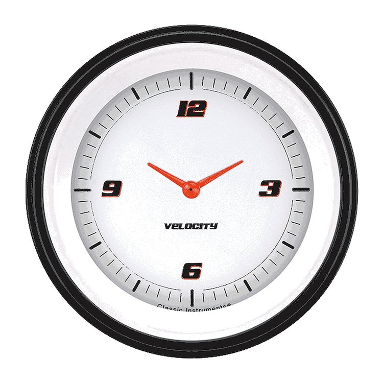 Velocity Series White Clock 3-3/8" Electrical
