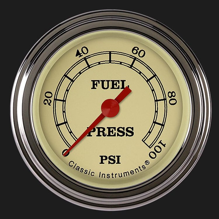 VINTAGE 2 FUEL PRES 100psi ELECT FULL SWEEP