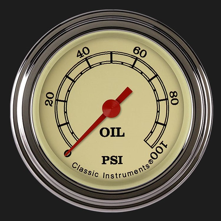 VINTAGE 2 OIL PRES 100psi FULL SWEEP