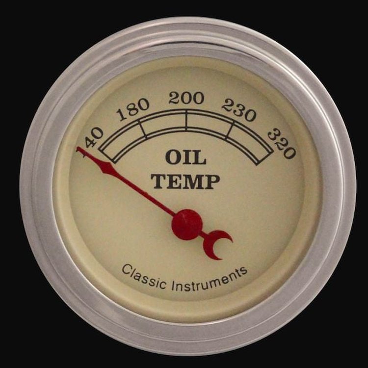 Vintage Series Oil Temperature Gauge 2-1/8" Electrical