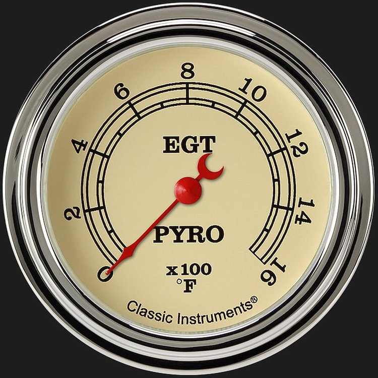 VINTAGE 2 5/8IN PYROMETER