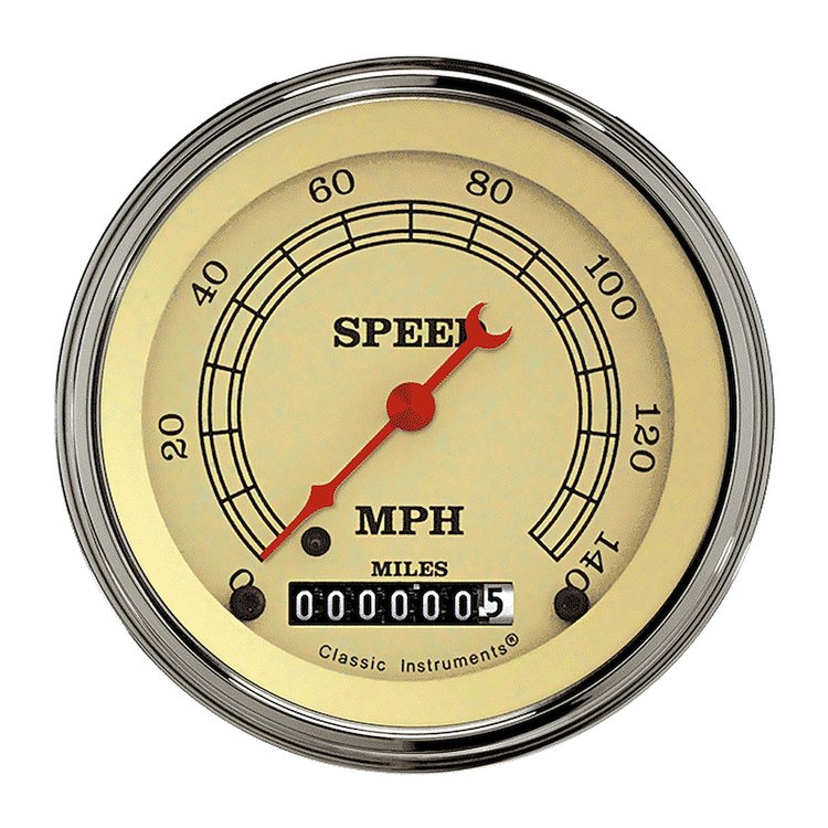 Vintage Series Speedometer 3-3/8" Electrical