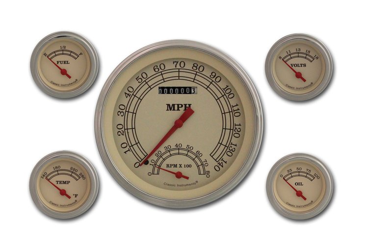 Vintage Series 5-Gauge Set 4-5/8" Electrical Speedtachular Gauge