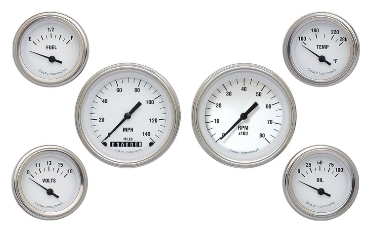 WHITE HOT 6 GAUGE SET