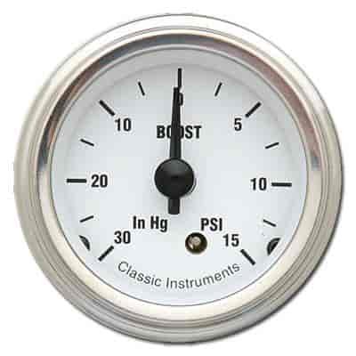Boost Gauge White Hot Style