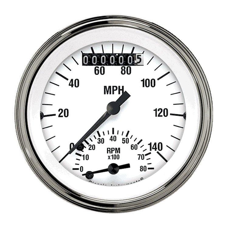 Ultimate Speedometer/Tachometer Combo White Hot Style