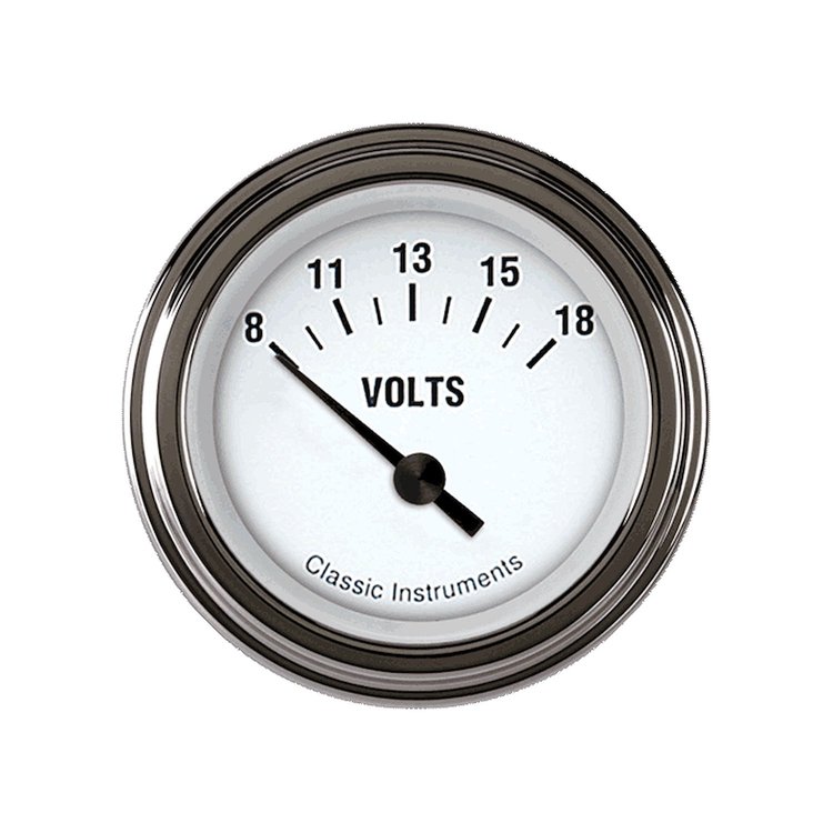 White Hot Series Voltmeter 2-1/8" Electrical