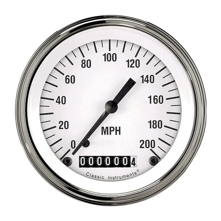 White Hot Series Speedometer 3-3/8" Electrical