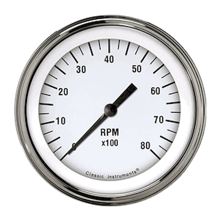 WHITE HOT 3 TACH 8000 RPM