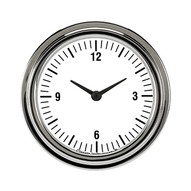 WHITE HOT  2 5/8IN CLOCK