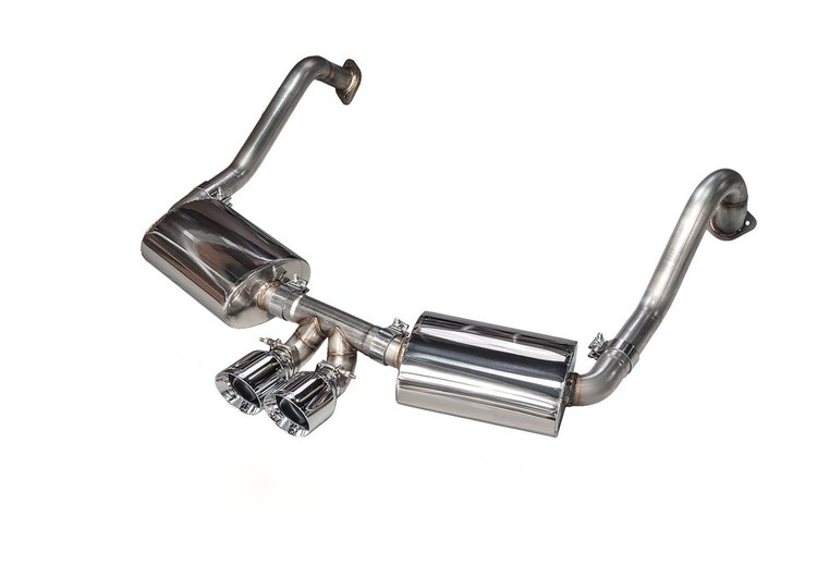 Performance Exhaust System for Porsche 981 - With Chrome Silver Tips