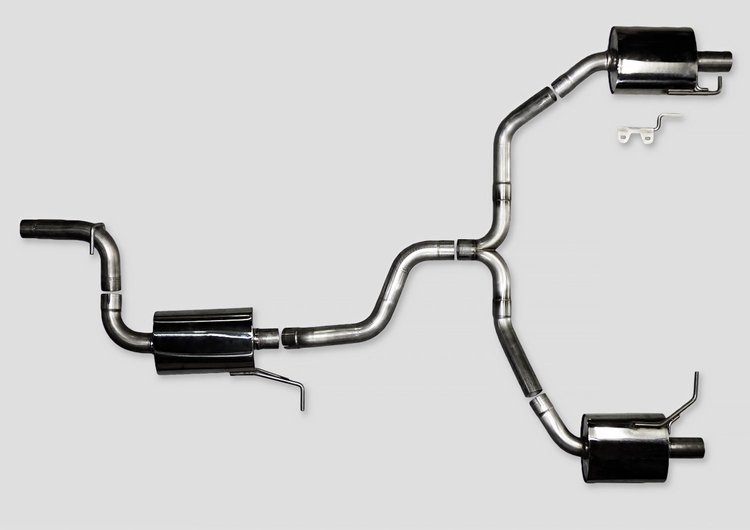 Touring Edition Exhaust for VW CC 2.0T - Dual Outlet - Diamond Black Tips
