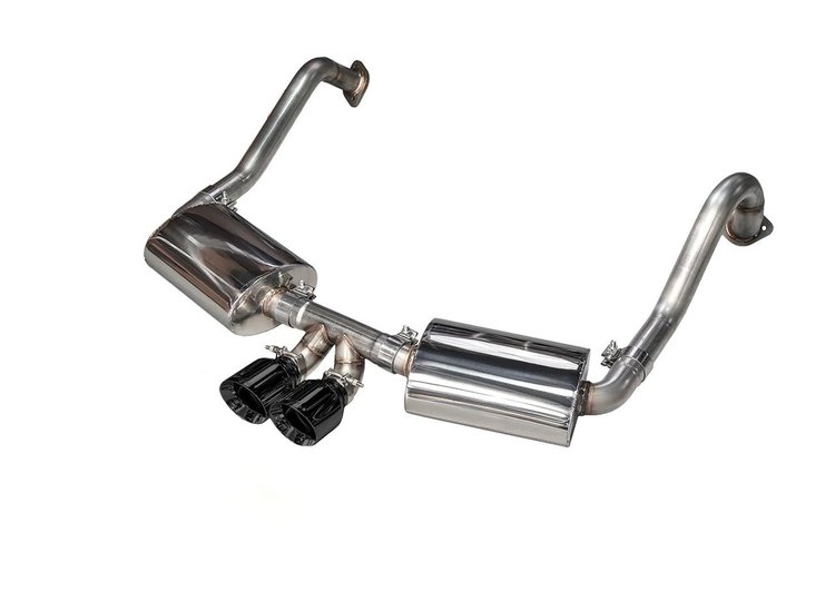 Performance Exhaust System for Porsche 981 - With Diamond Black Tips