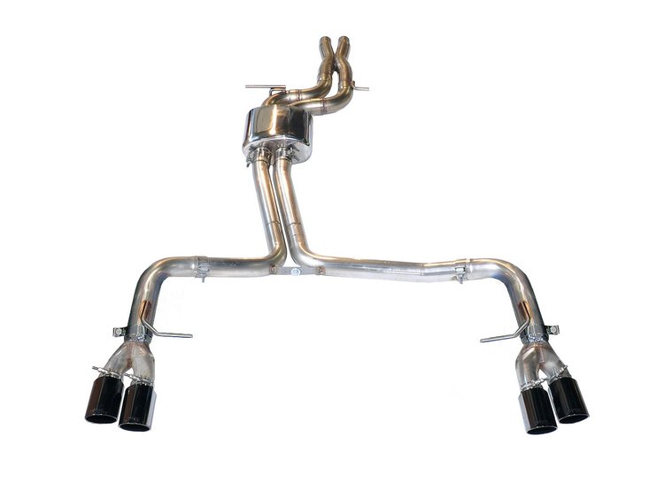 Track Edition Exhaust for Audi S5 3.0T - Diamond Black Tips (90mm)