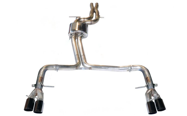 Track Edition Exhaust for Audi S5 3.0T - Diamond Black Tips (102mm)