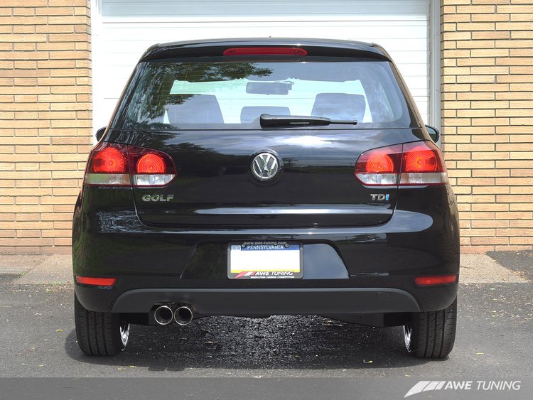 Performance Exhaust for MK6 Golf TDI - Polished Silver Tips