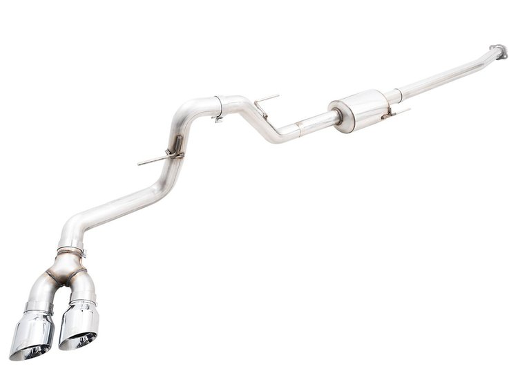 0FG Dual Side Exit Exhaust for '21+ Ford F-150 - 4.5" Chrome Silver Tips