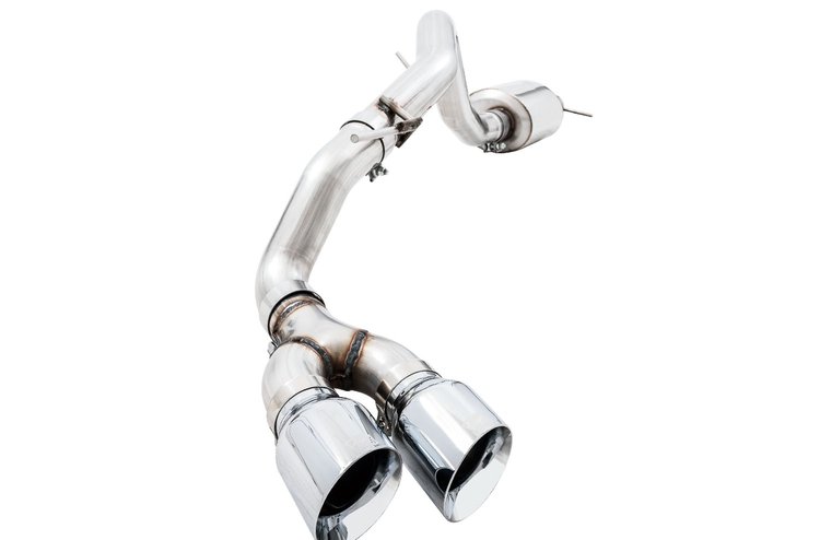 0FG Exhaust with BashGuard for Ford Ranger - Dual Chrome Silver Tips