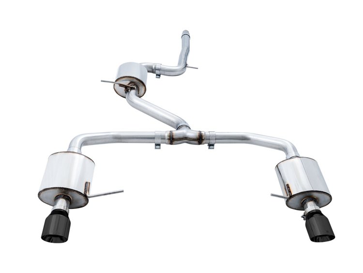 Touring Edition Exhaust for MK7 Jetta GLI w/ High Flow Downpipe - Diamond Black Tips
