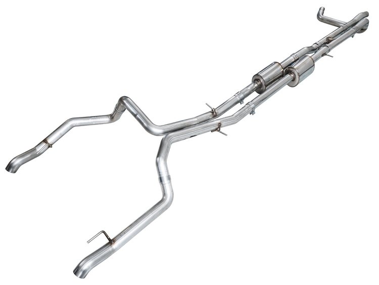 3015-31202 0FG Catback Split Rear Exit Exhaust Fits Select Chevy Silverado, GMC Sierra 1500 6.2L