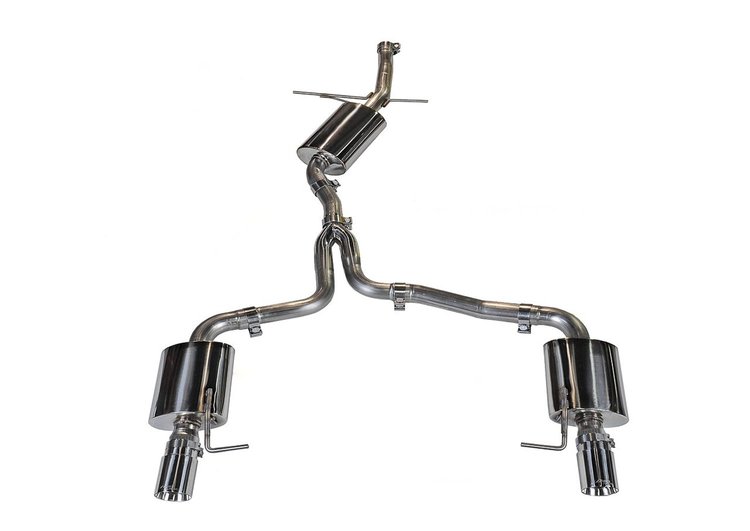 Touring Edition Exhaust for 8R Q5 2.0T - Polished Silver Tips